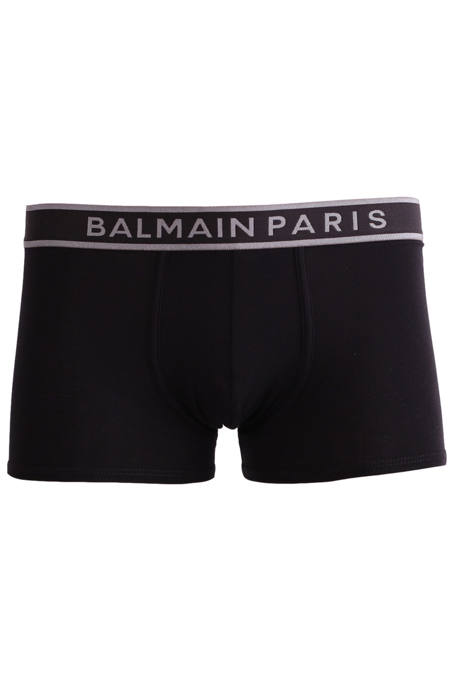 Black boxer shorts with silver logo on waistband - 01b96cafd2fd500599c874b466a3b980a6cfbdc6