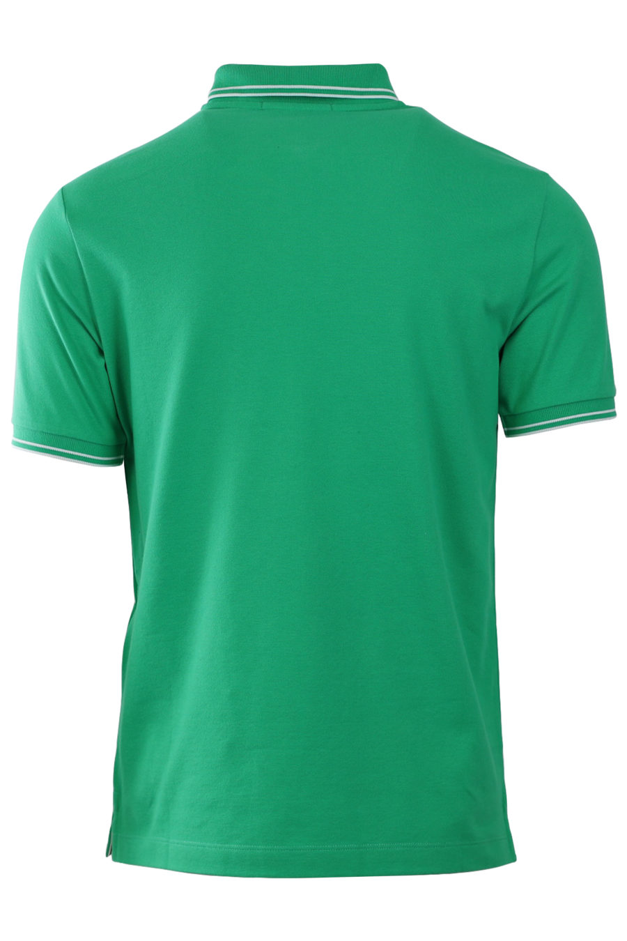 Green polo shirt with white stripes - 03795e729399fa02a37d433e7897e99dd53eea41