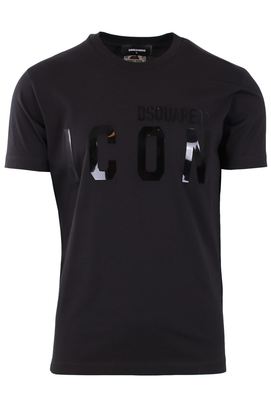 Camiseta negra con logotipo "Icon"engomado - 03ee487f9467a8b305f07c4376d40da4b1d8f982