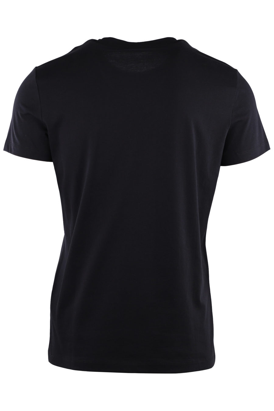Camiseta negra con logo de terciopelo blanco - 1b404a24d2c11f2dc711f94c66423eb234428d24