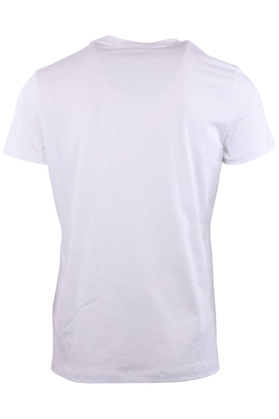 Camiseta blanca con logo de terciopelo negro - 3719cdf0d699293bd19e2372da1885541ce1c4ec