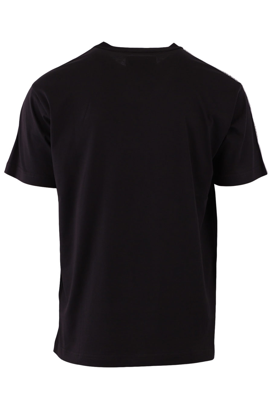 Schwarzes T-Shirt mit gestreiftem Logo - 3bcb71da681d4e595a5a5a1a3dd4c22c573f57a255