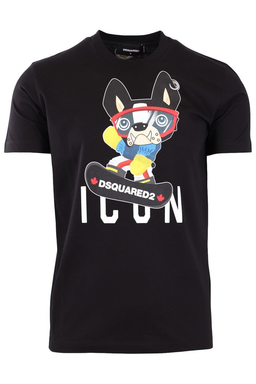 T-shirt noir avec logo et imprimé chien - 3d4b9d3ab5c879a2e522f208cec2daf790b1f1fc