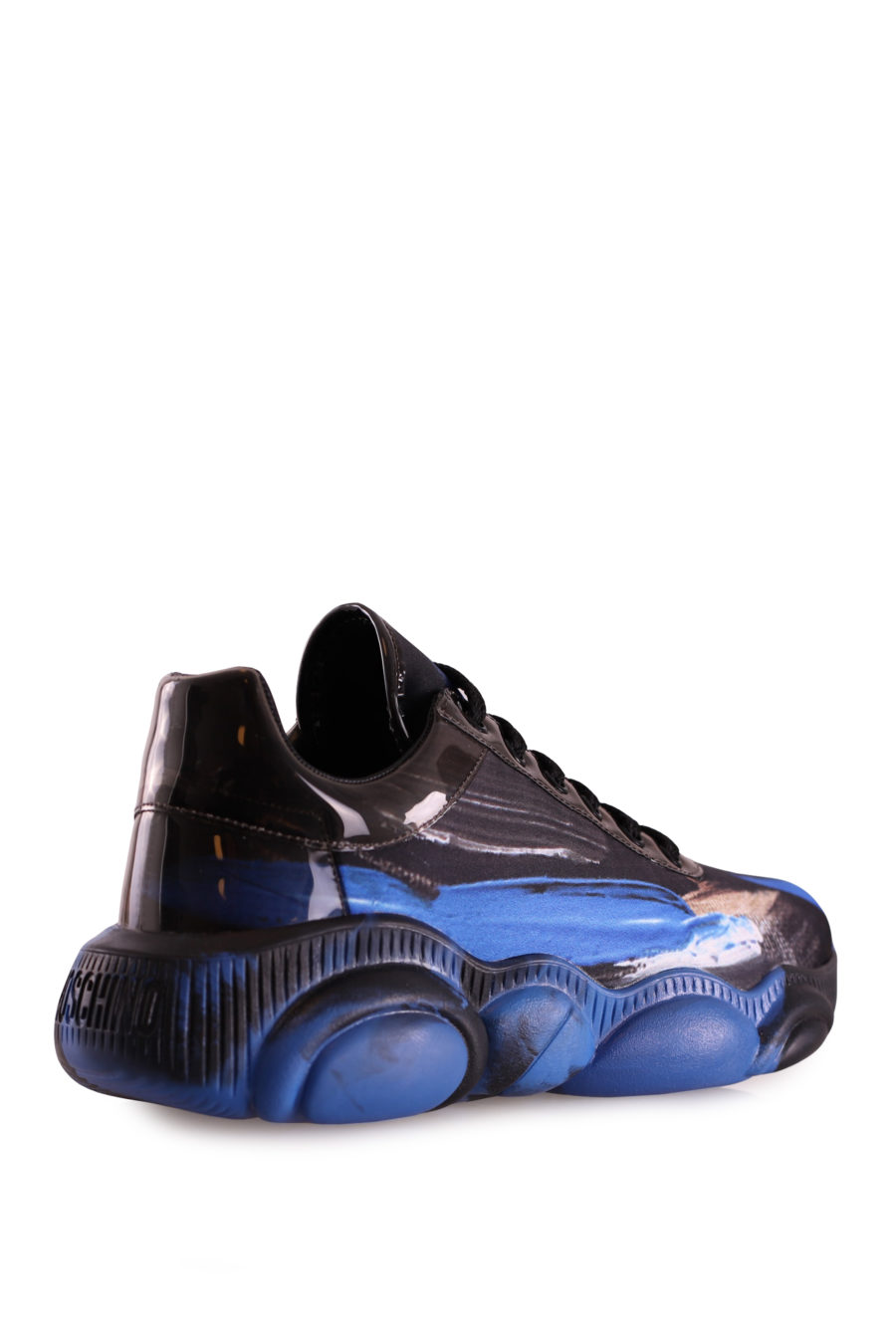 Zapatillas negras con efecto pintura azul - 66866b760cf972c808665e59be76faa1b8cdecf2