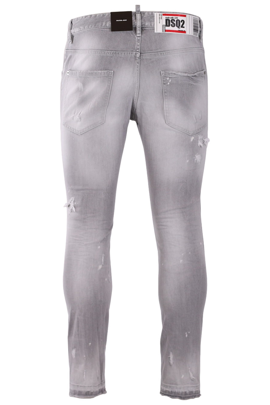 Pantalón vaquero "Skater" gris claro con parches - 6c65ccf421e22048635e7e9d5f23aaad04a2fc50