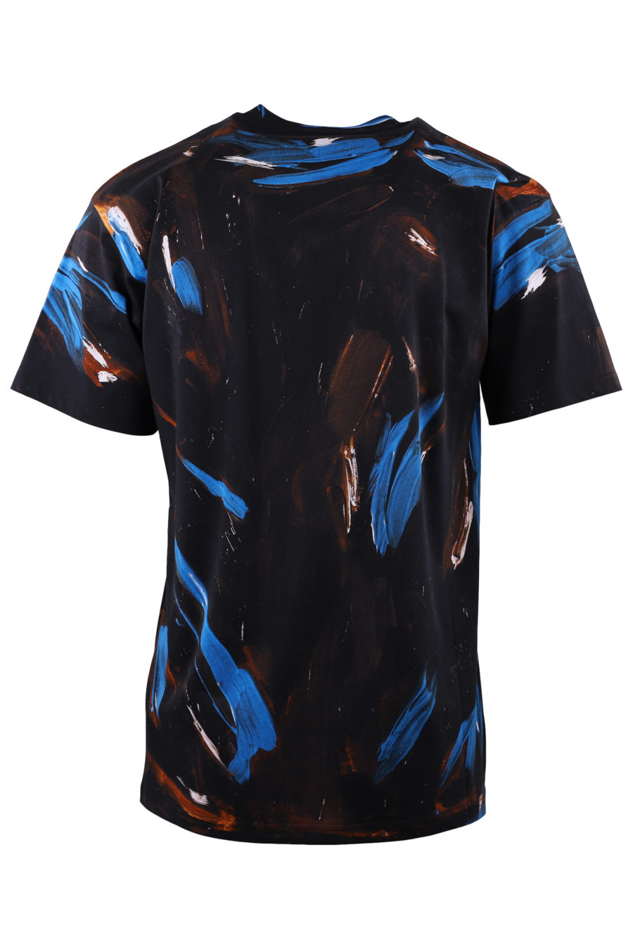 Camiseta negra con efecto pintura azul - 70c1582983007c7e515748c2f32f0a9f46827222