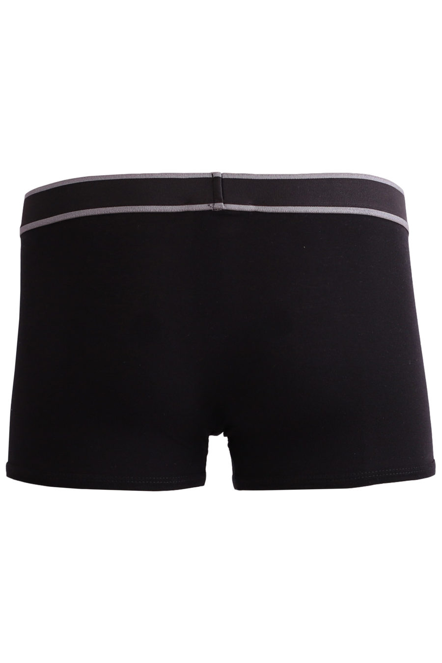 Black boxer shorts with silver logo on waistband - 76a027981c9e9faa7b1ce96a02540f7323bc2b81