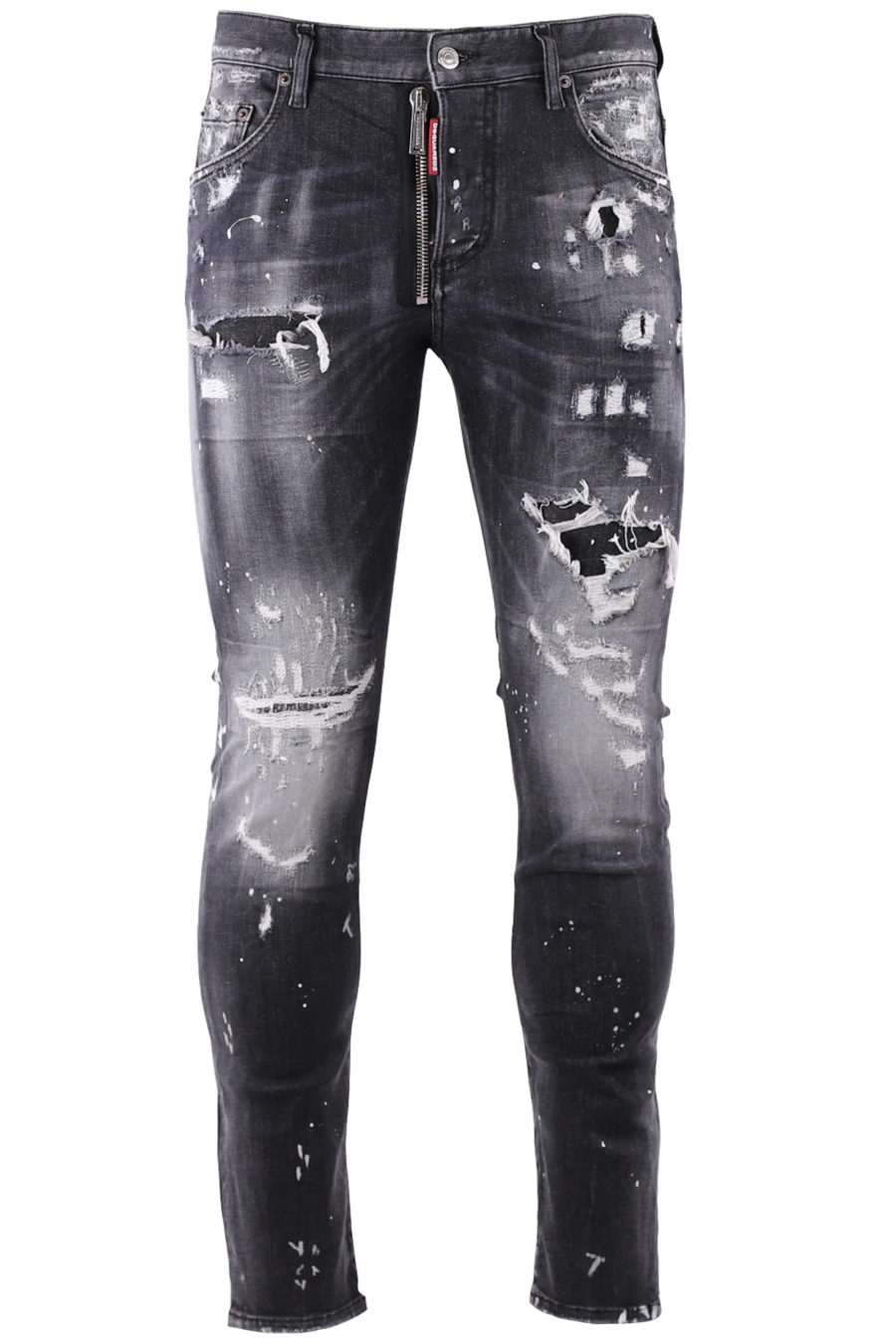 Pantalon skater en jean noir milano avec fermeture éclair - 7b8ab60ba3b280de1953de263694a790aa04f231