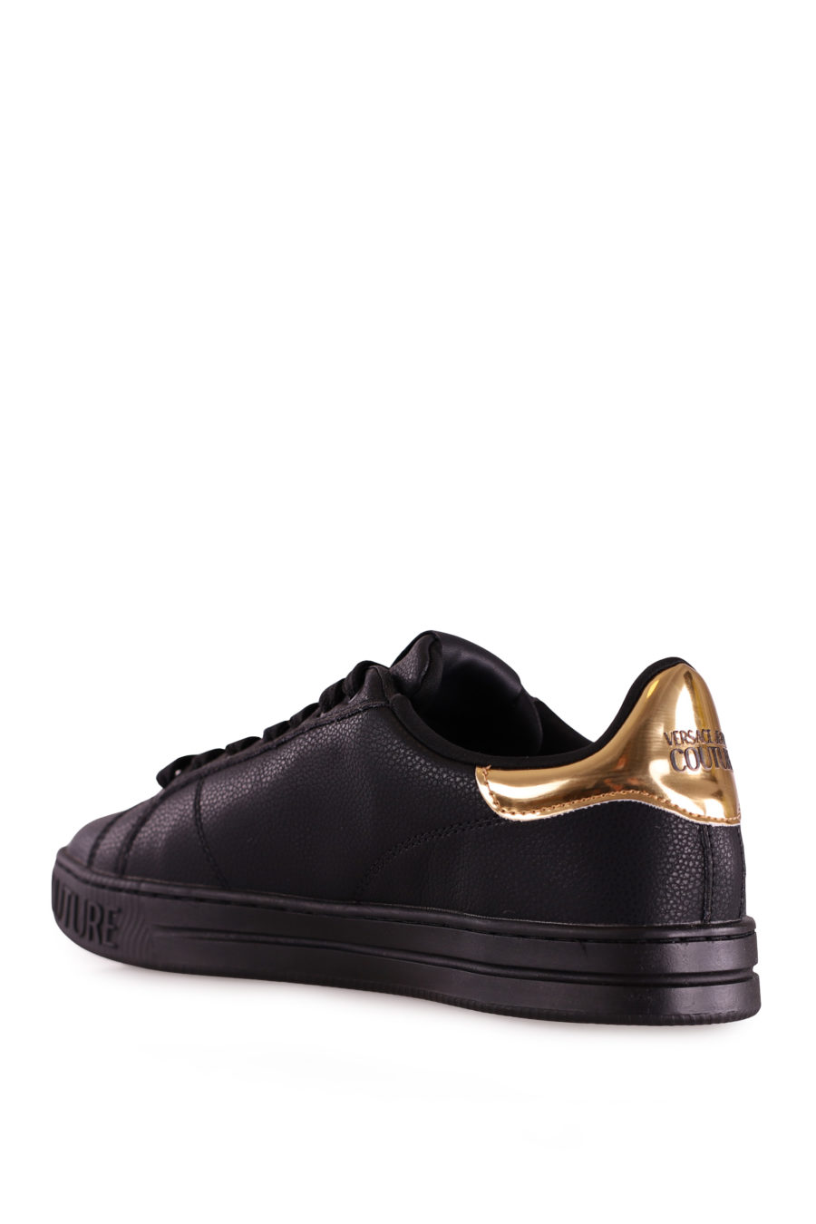 Zapatillas negras con cordones y logotipo dorado - 80133ff856eec15de47ec273c726218917757e42