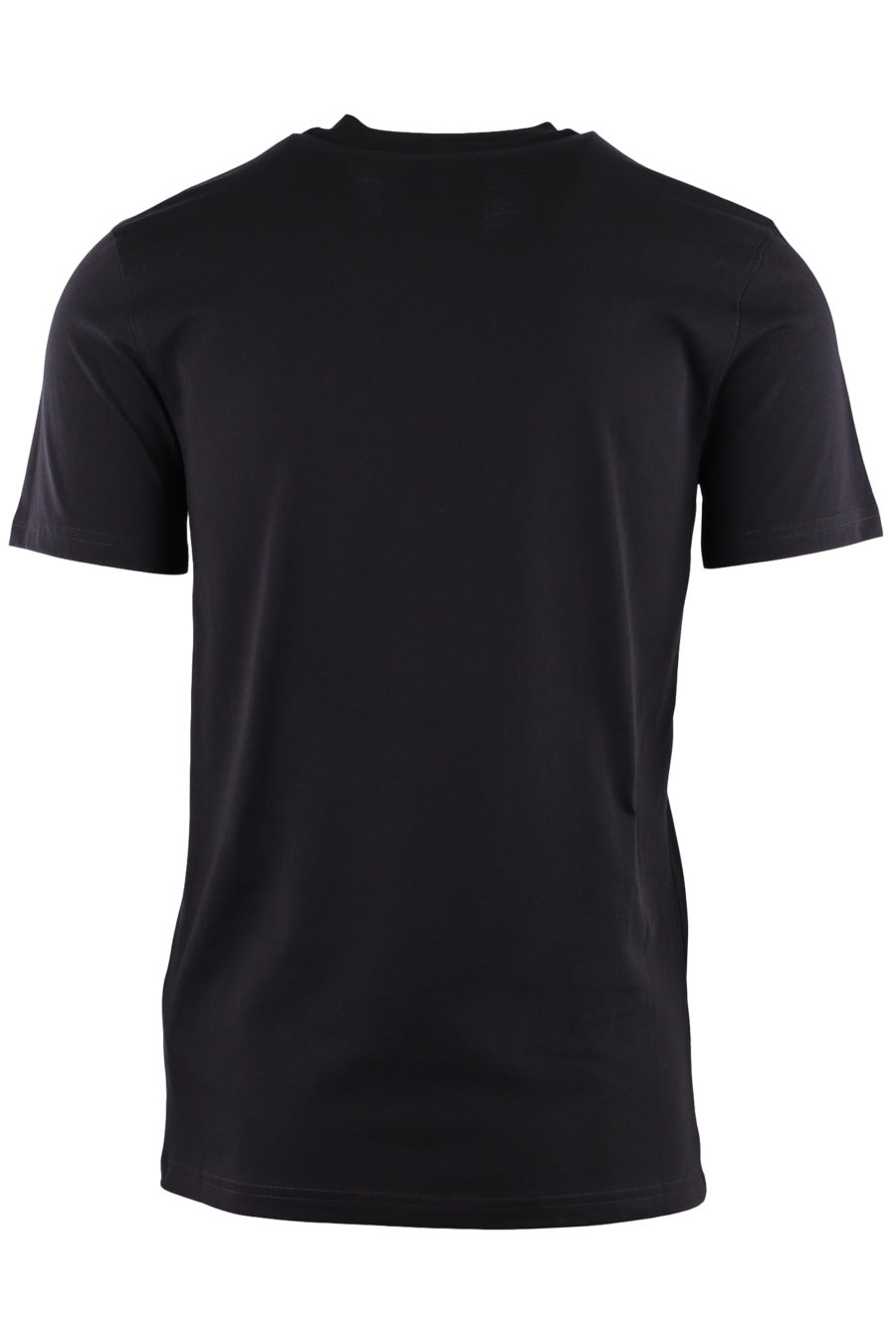 Black T-shirt with gold rubber logo - 9935b8649602e7e9d2a90edab5575755805d385067