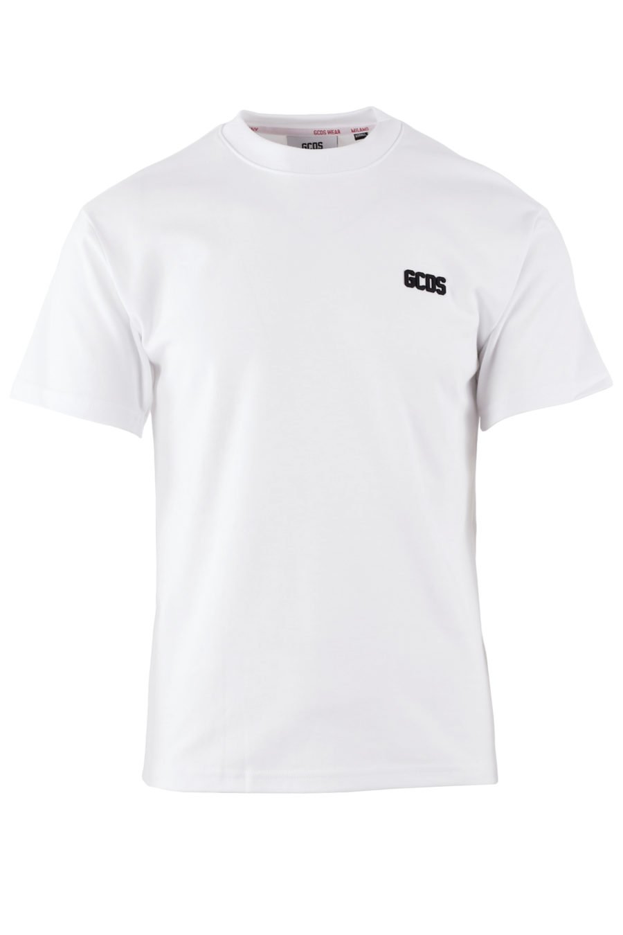 Camiseta blanca con logo pequeño negro - IMG 7657