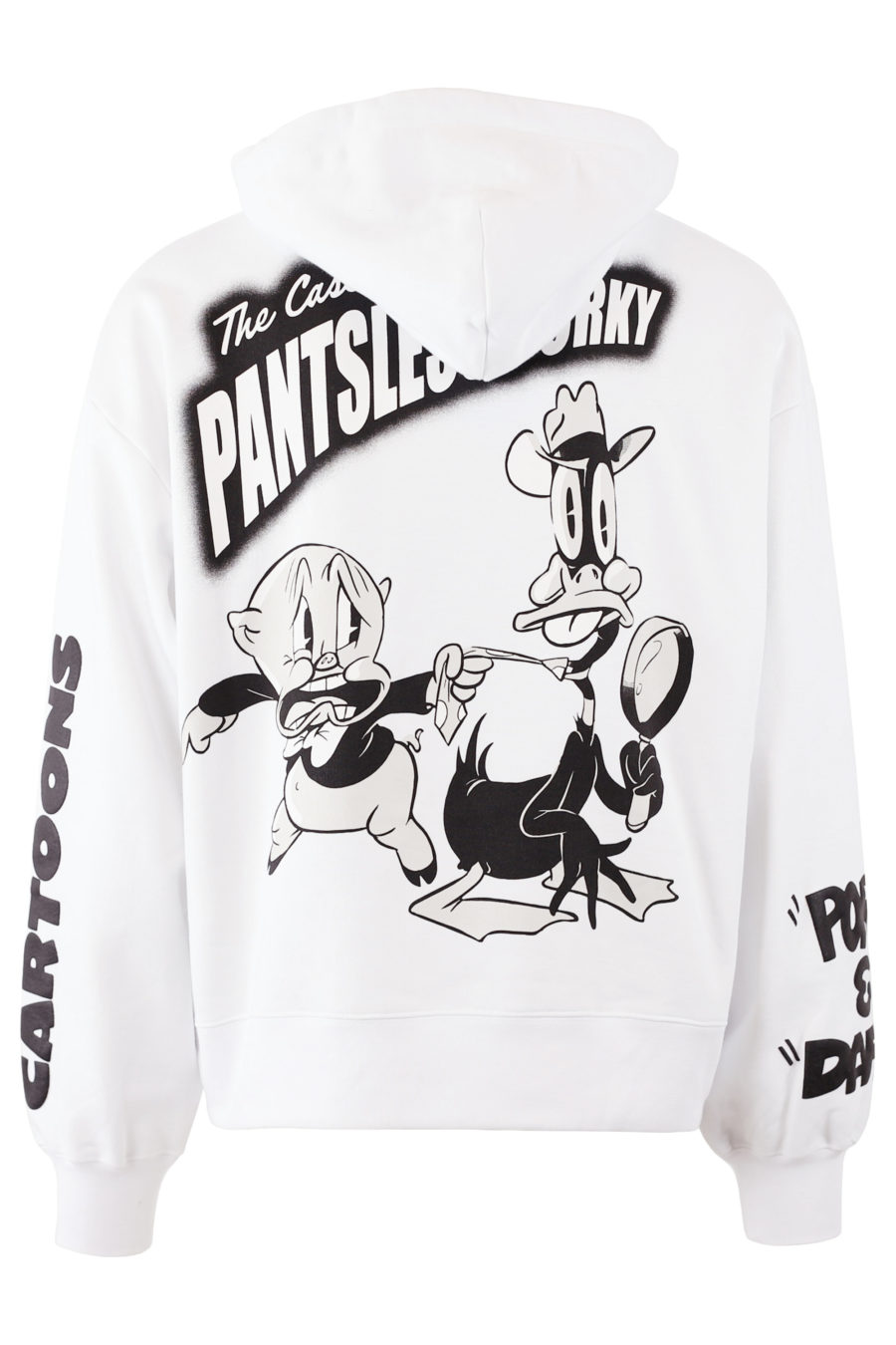 Sudadera blanca con capucha con estampado gráfico de Looney Tunes - IMG 7676