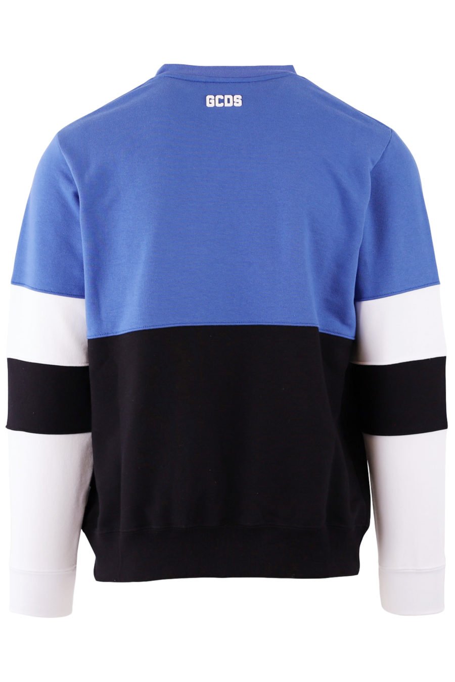 Blue colour block sweatshirt with logo - IMG 7687 copy