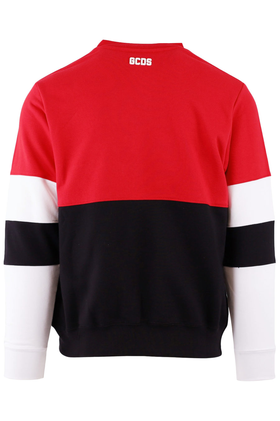 Sweatshirt mit rotem Farbblockmuster und Logo - IMG 7690 copy