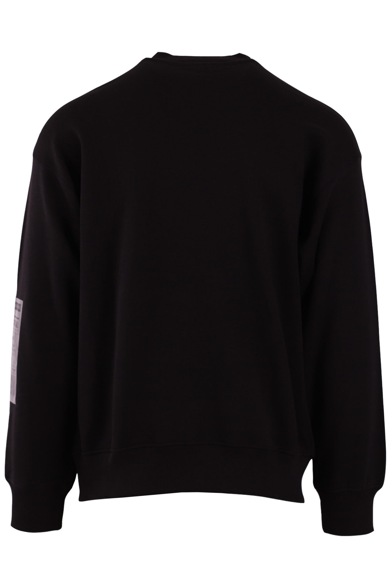 Versace Jeans Couture - Sudadera negra con logo en código de barras ...