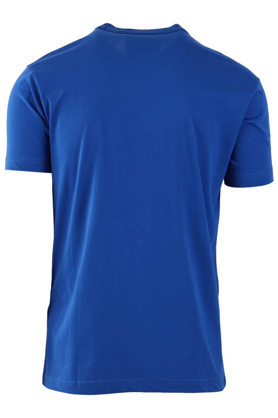 Camiseta azul con logotipo estampado engomado - c0976c8fc57fec42b29a1ffe87211498b5736947