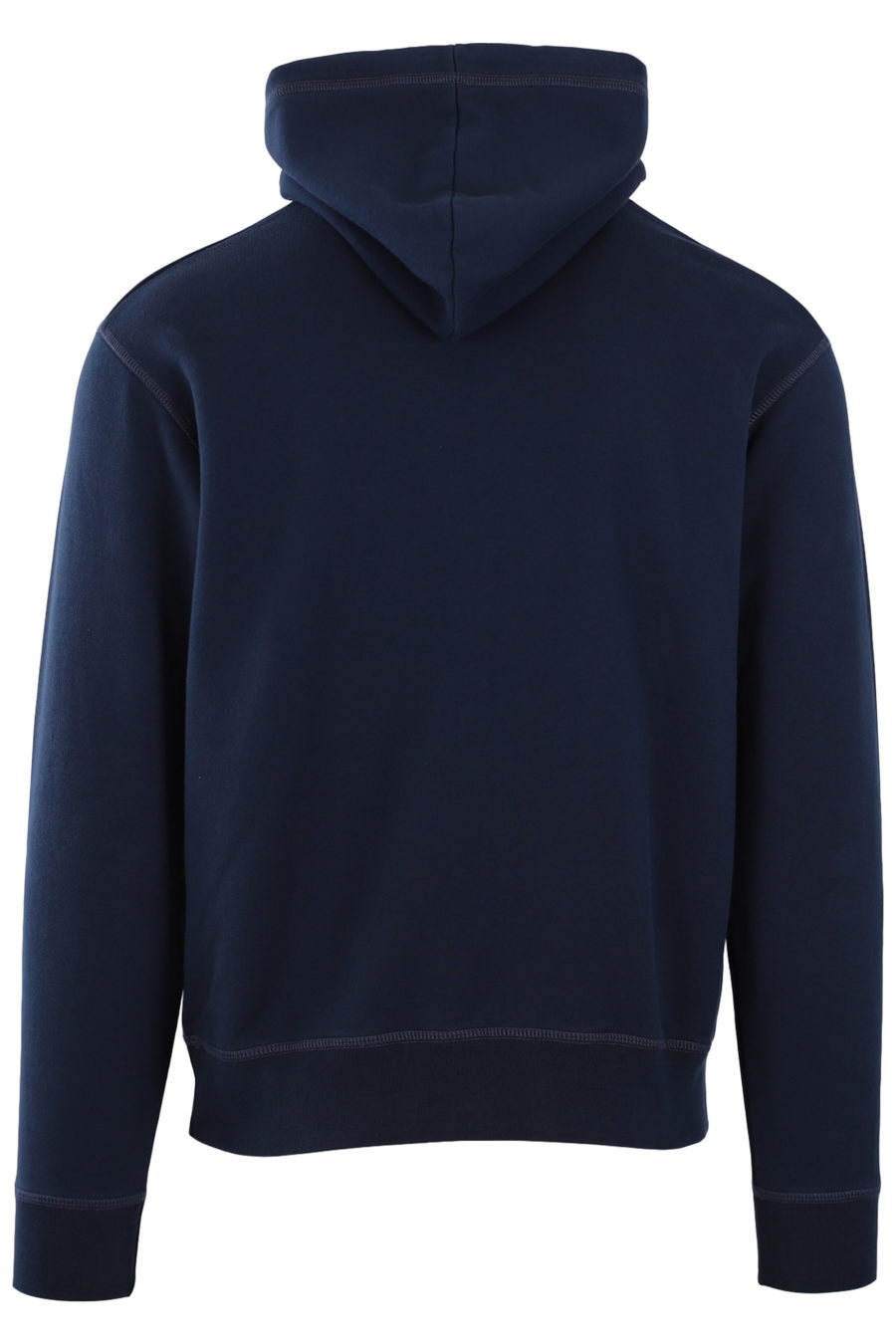 Blue hooded sweatshirt with logo "Ceresio 9 Milano" - c1d3b596a892ddaaff75fc60786b164e8cafa1f0