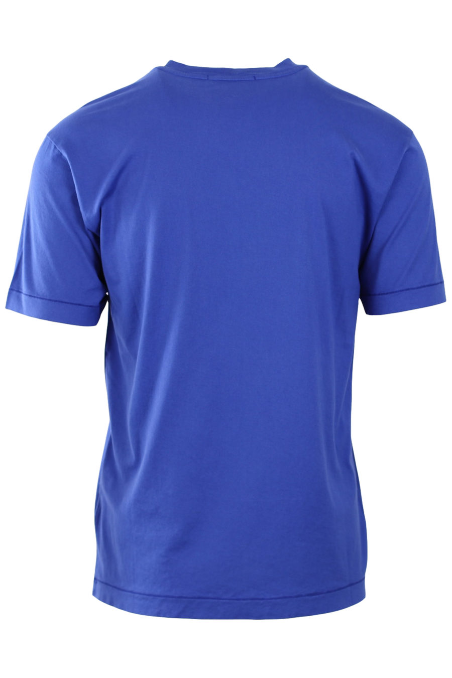 T-shirt azul com emblema da marca - dcc775abd52becea25ae950542b09c8b7834d75f