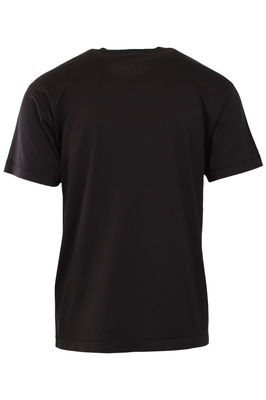 Schwarzes T-Shirt mit Markenaufnäher - e4ba621b24b507431868362732a40108574e574b