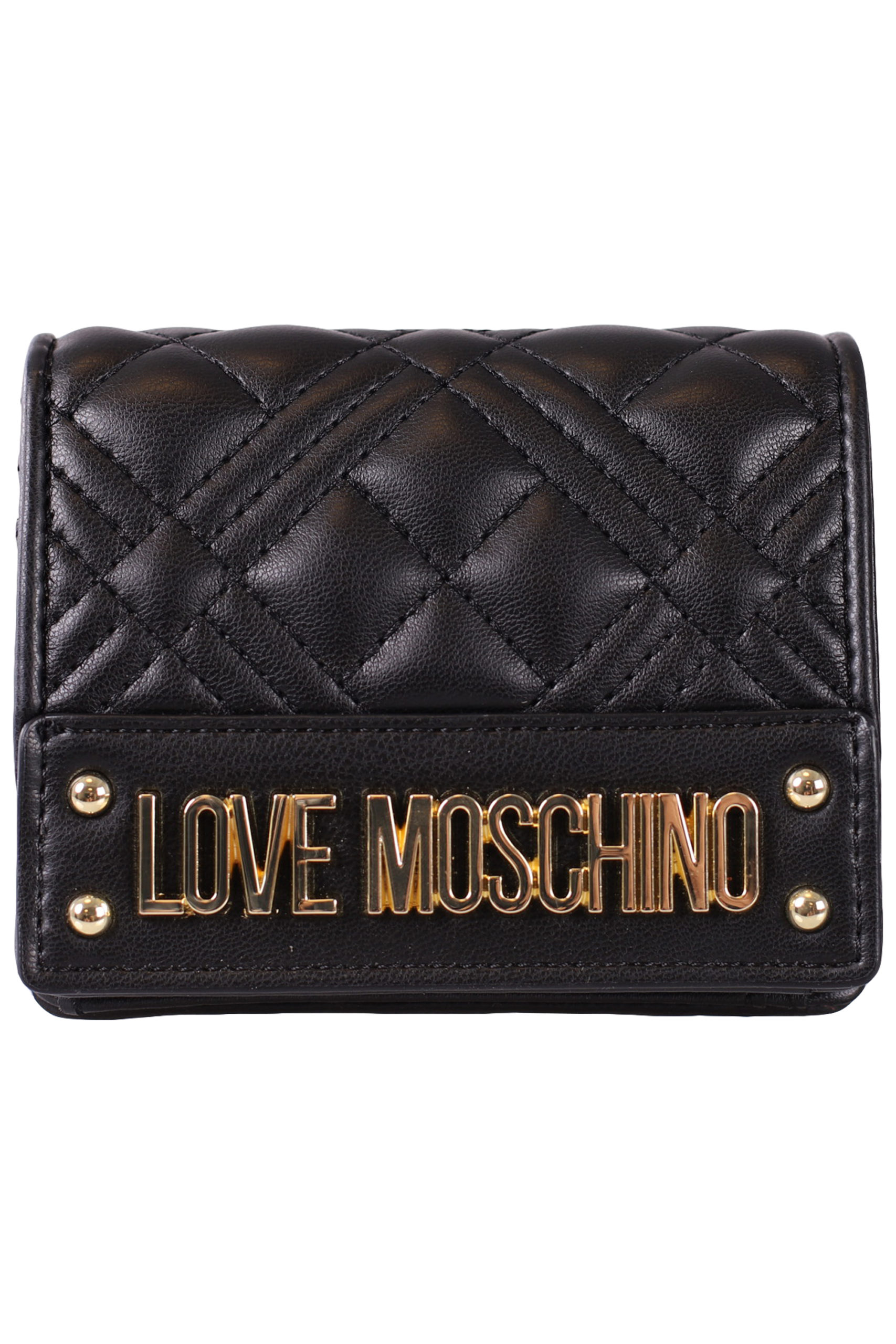 Love Moschino - Cartera acolchada de color negro - BLS Fashion