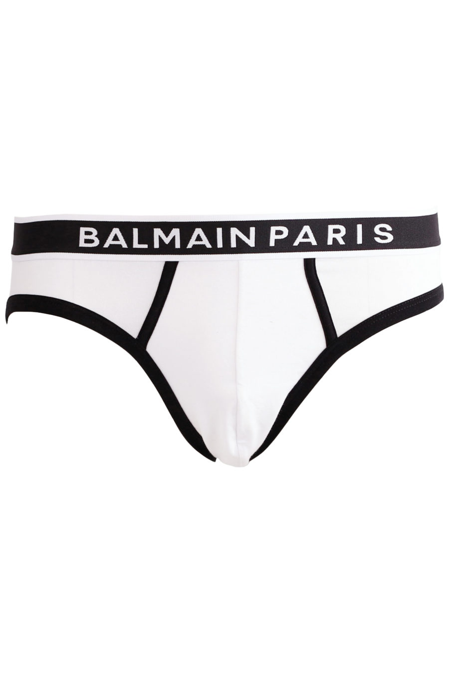 Pack of two white briefs with logo on waistband - f2808a5cc7f75ba5225f0568f12b5d16e546b96c