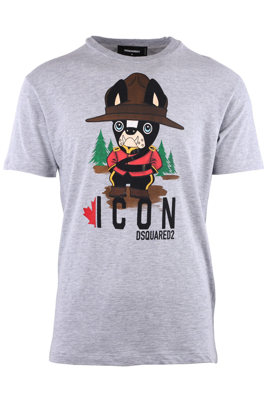 Graues T-Shirt mit Logo und Hundedruck - f8b2bac5fbb84ce37369b60224d8e5e3348e49b0