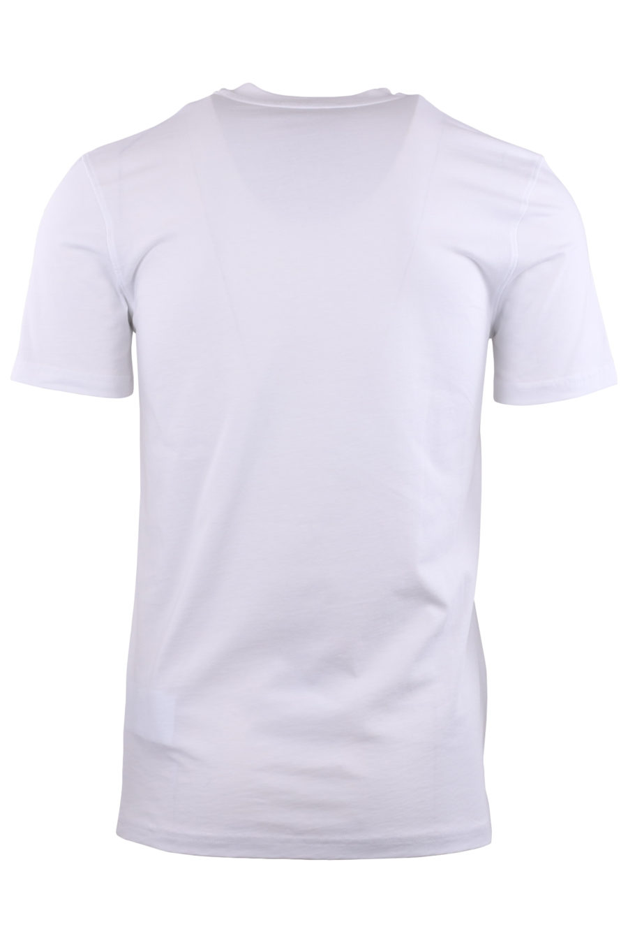 White T-shirt with gold rubber logo - fcd1c644444ba1b9da091d8b719a551232f3497cd3