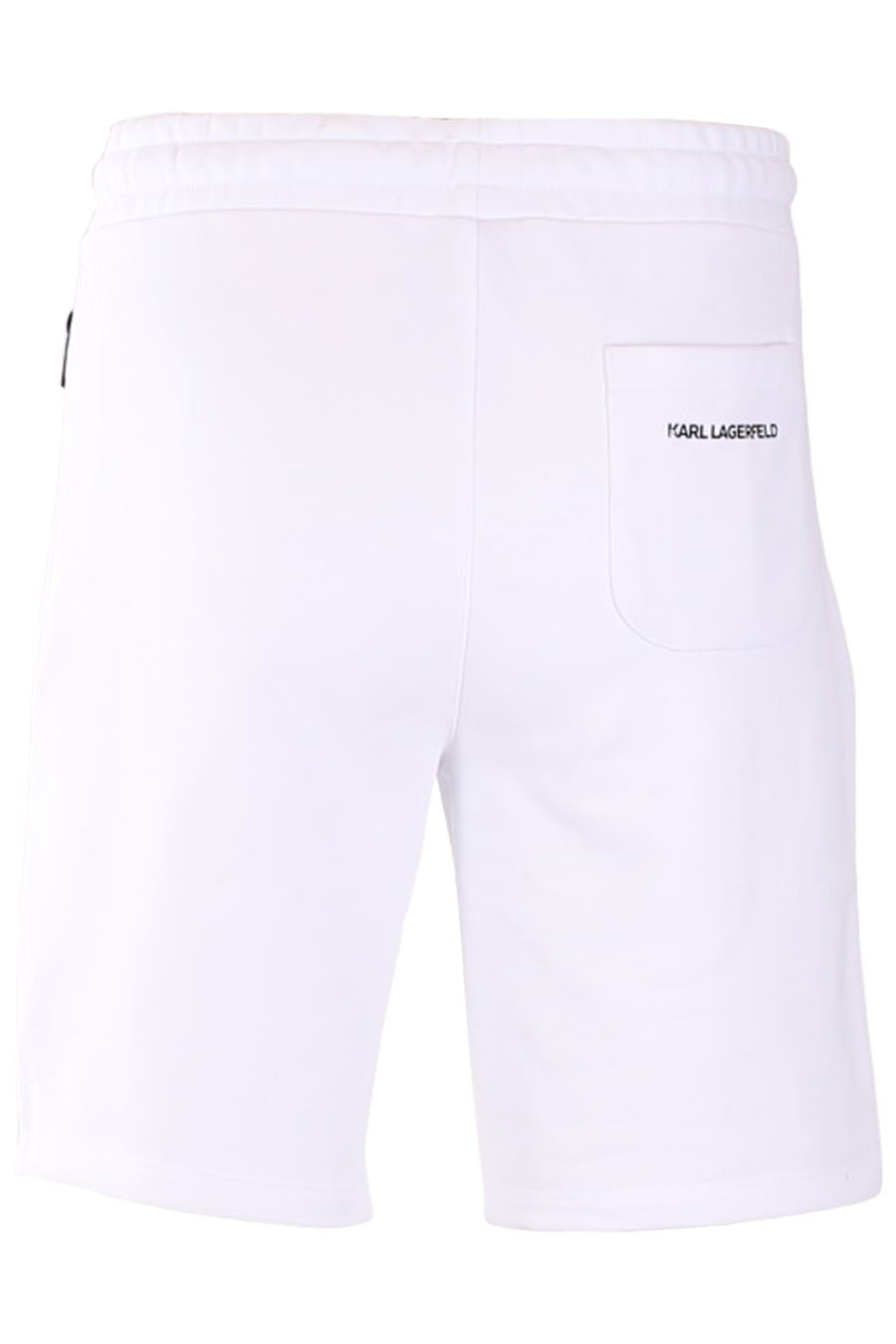 Pantalón corto blanco con logo plateado - 19318bf8e2ffabda922f6e0e0e53de53a48c371b