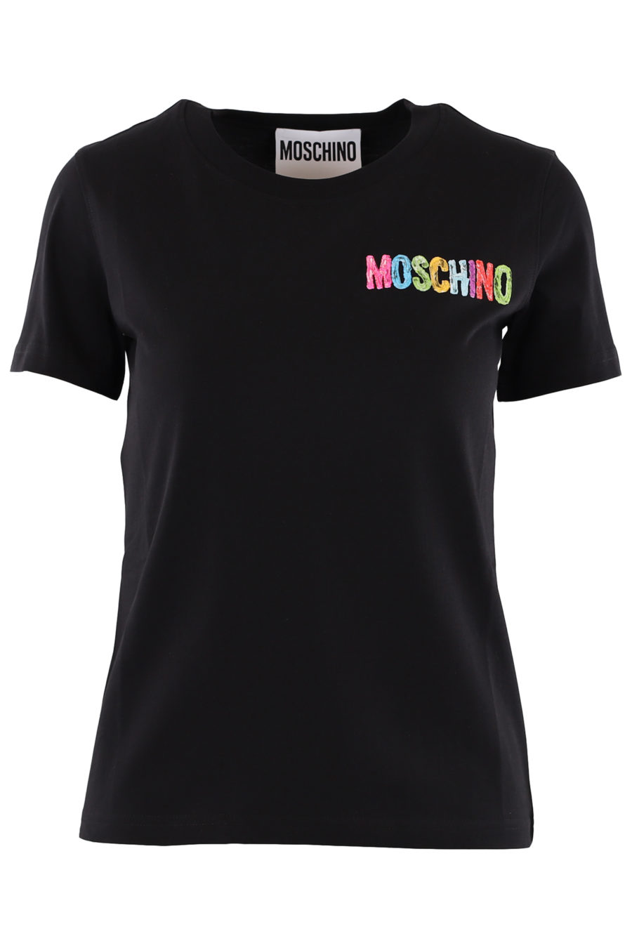 T-shirt preta com logótipo multicolorido - 33a1e6ea433075708f842076f91d781ba0d4f87d