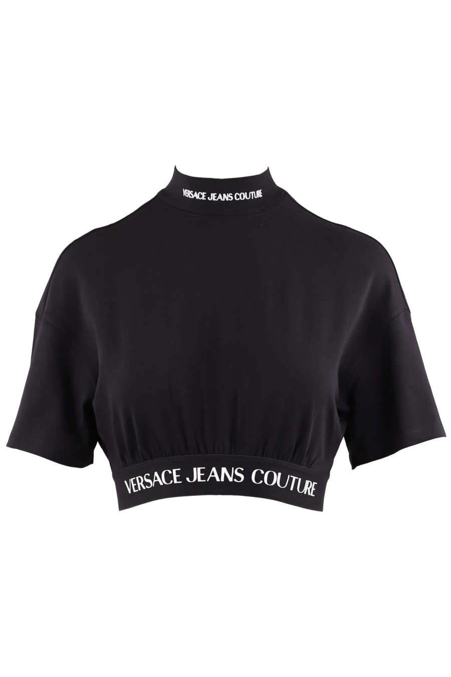 Schwarzes kurzes T-Shirt mit Logodruck - 3851b4b1da749e46b7ba341fbc846fbd32f9a14f