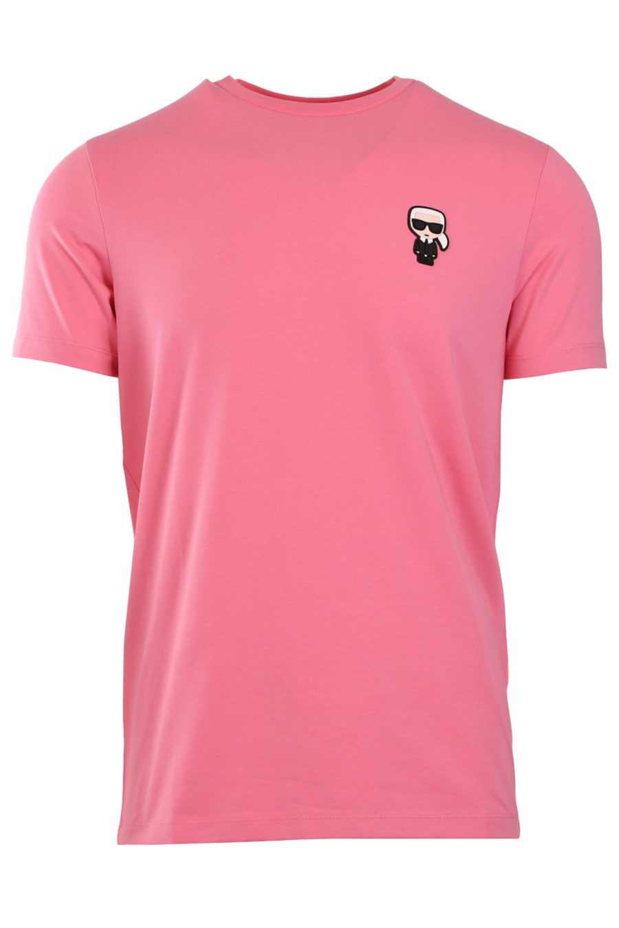 Camiseta de color rosa con logo engomado de Karl - 52f909b1757e5bab709064c6176ab792846bec41