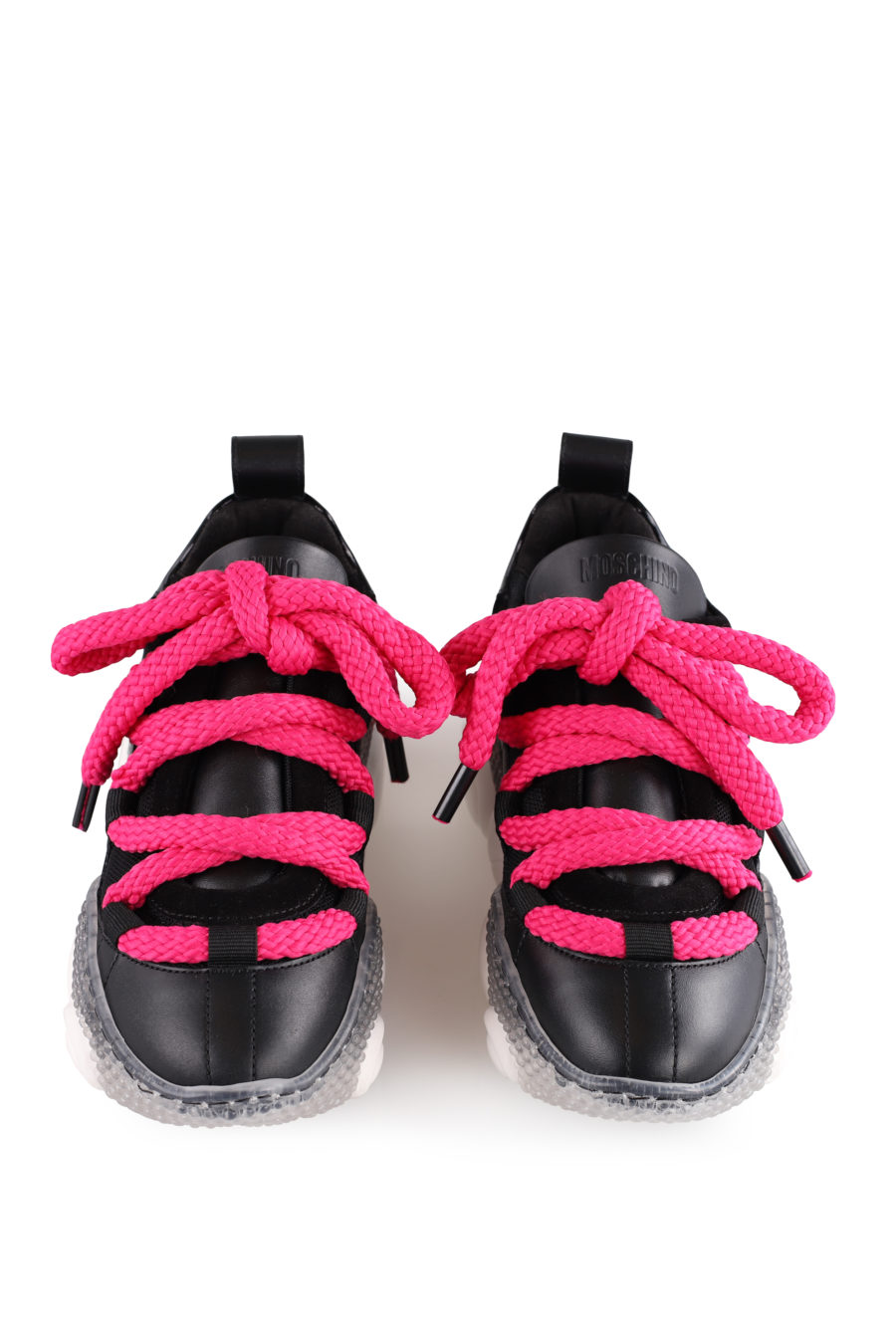 Zapatillas negras "BubbleTeddy" con maxicordones color rosa - 70f0b7d162cc7a7bc184bce457a818f61e4b6527