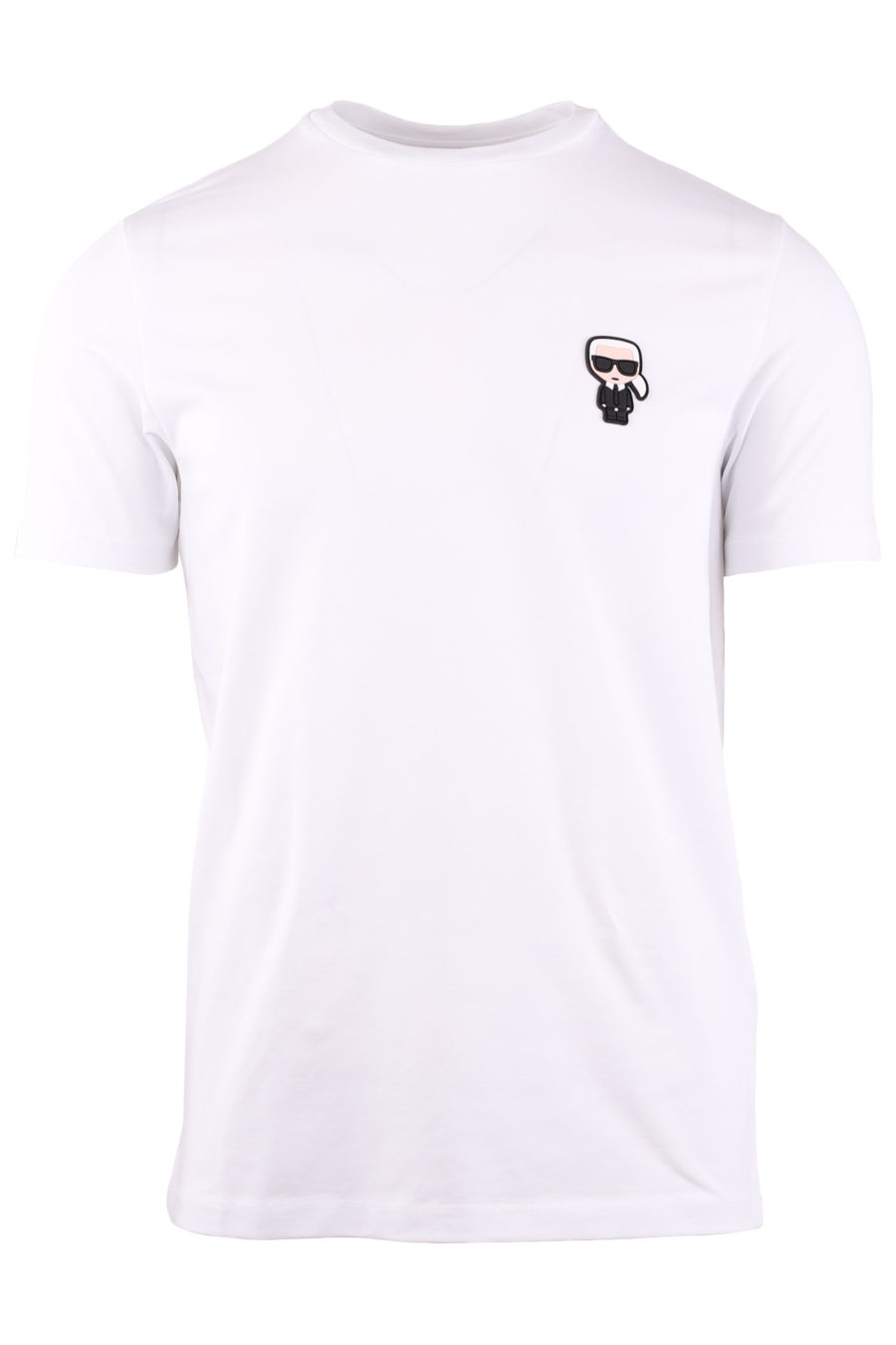 Camiseta blanca con logo engomado de Karl - 7f38e7dfd368e852173dd4af5079d9b01377779f