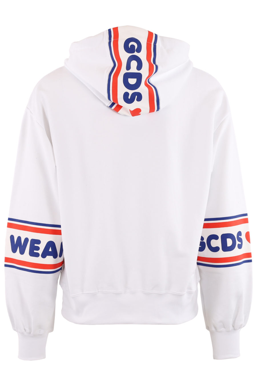 White hooded sweatshirt with logo print - 9800bbdfab6fa8fe43c30c1122e4c586de6826e9