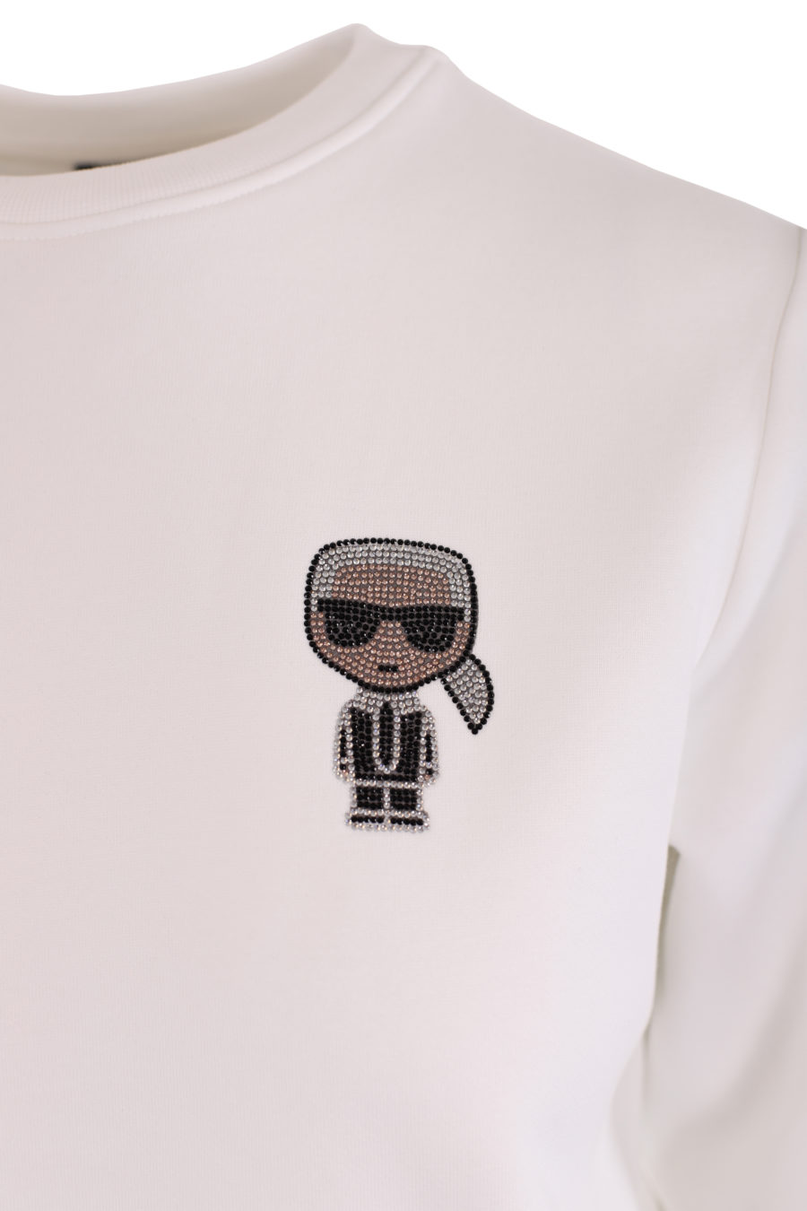 White sweatshirt with logo "Karl" mini - ab5d833155c45d7c344454e02090c6f701bb9380