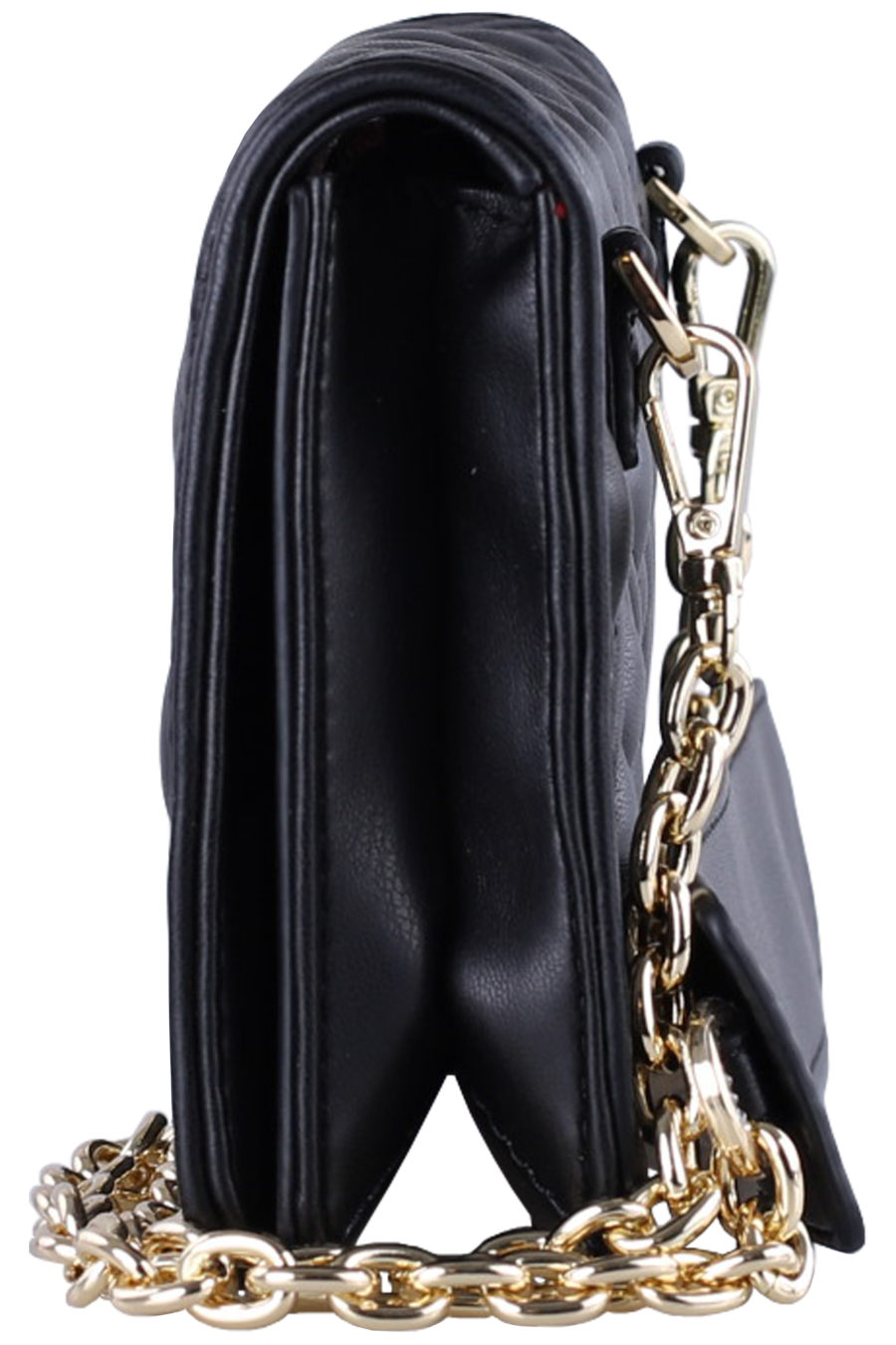 Black shoulder bag with "gold metal logo" - f5f6e7803e9be844c22879c9b12cacda5b8f4dcb