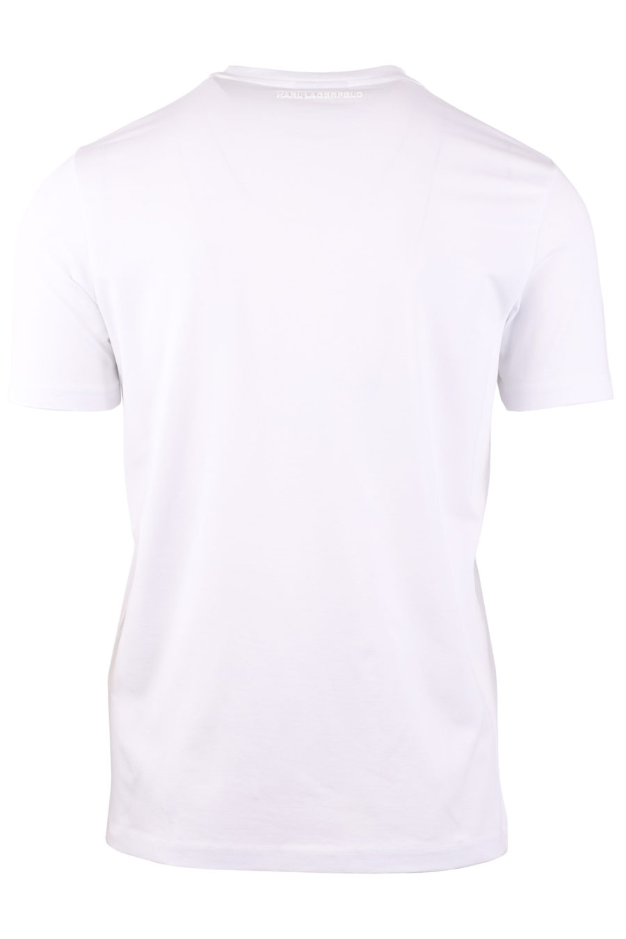 Weißes Karl T-Shirt mit gummiertem Logo - f8b2ba15f473282967c1aeba51d110b61e1b69dc