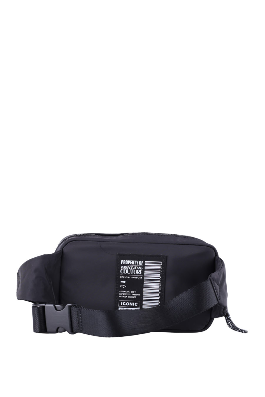 Black bum bag with rubberised logo - fbf123030245fd6c12c12cbb170f89f893425c1f028f6