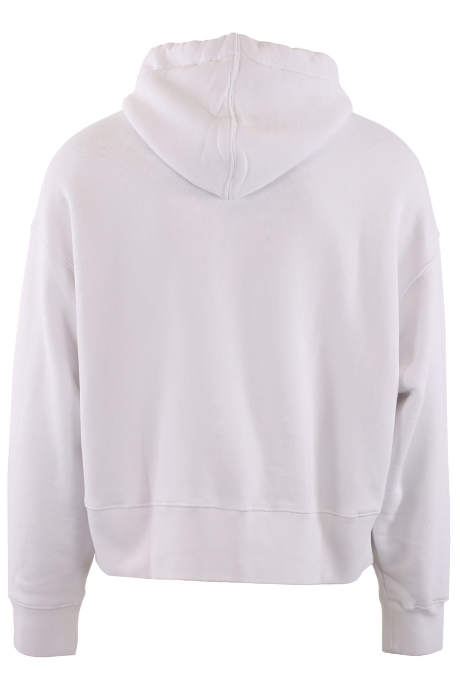 Weißes Kapuzensweatshirt mit Aufdruck - IMG1 9222