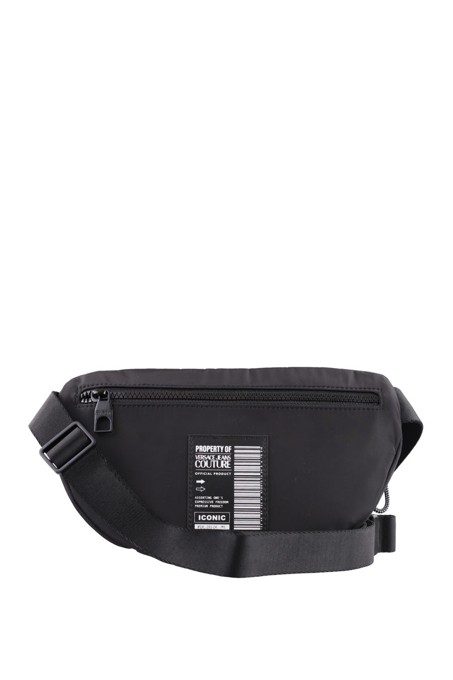 Bum bag black with white rubberised logo - IMG 0937