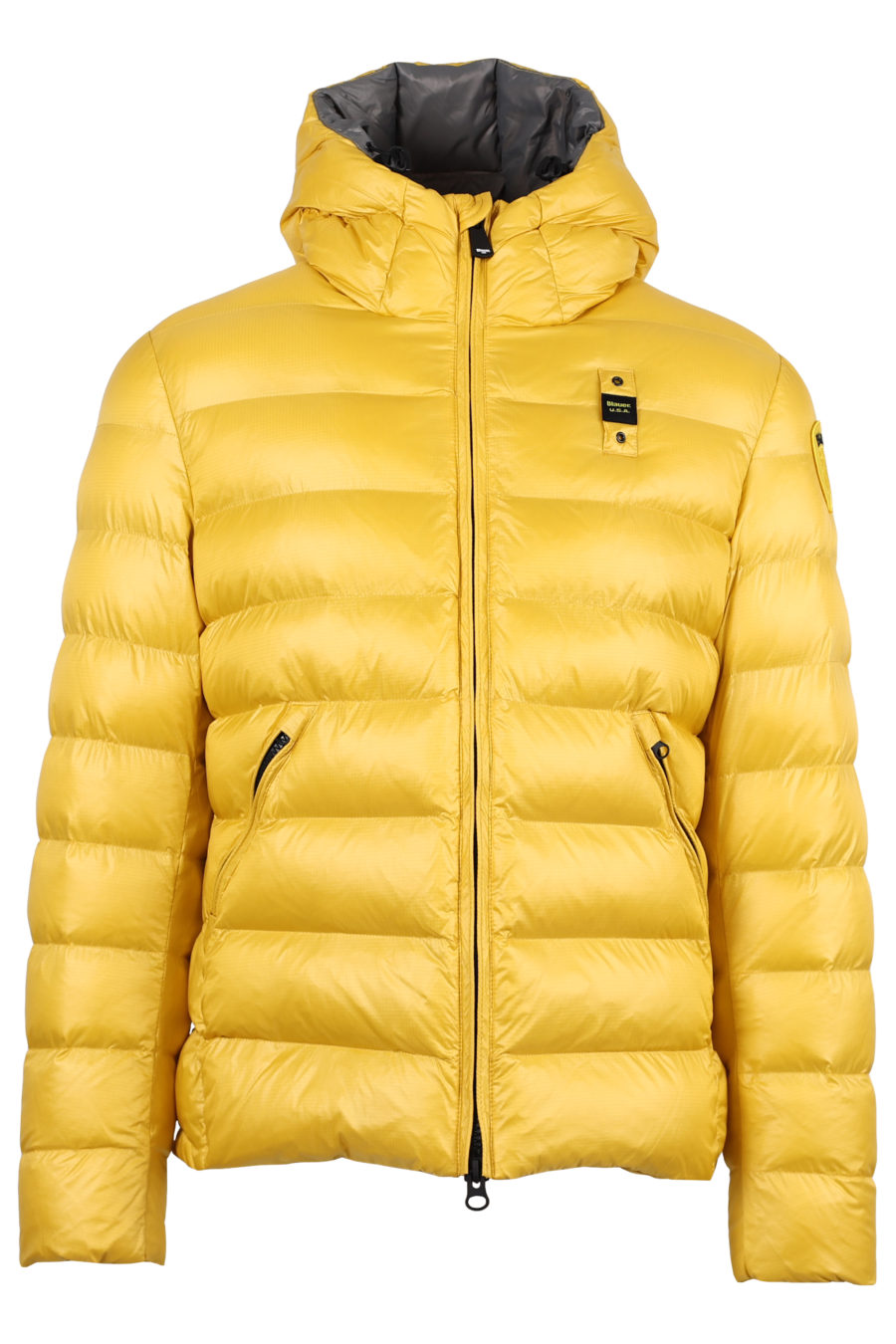 Yellow quilted down jacket with eco-friendly padding - IMG 1314