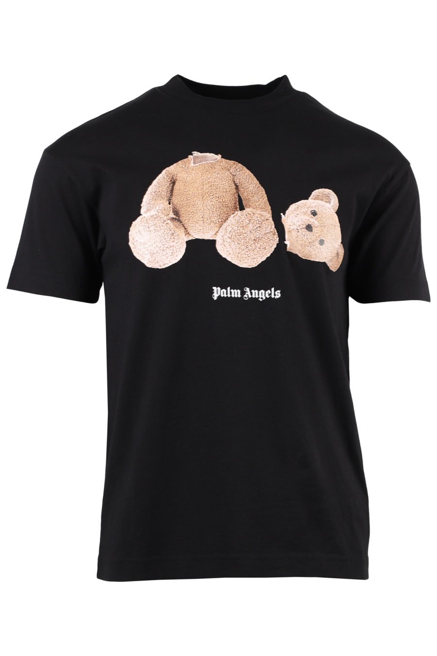 T-shirt preta com urso e logótipo nas costas - IMG 1328