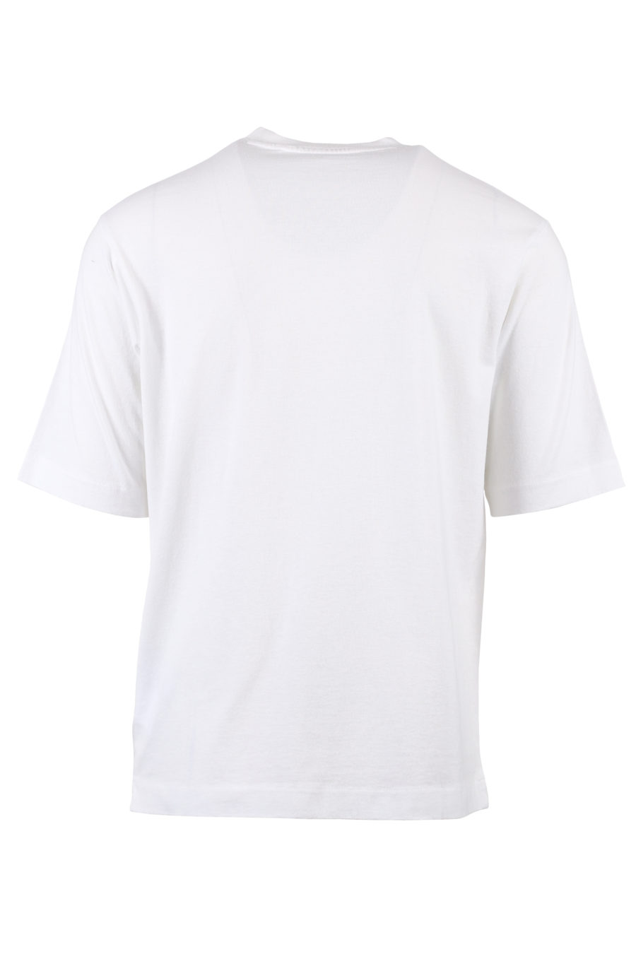 Weißes T-Shirt mit schwarzem und weißem Logo - IMG 1355