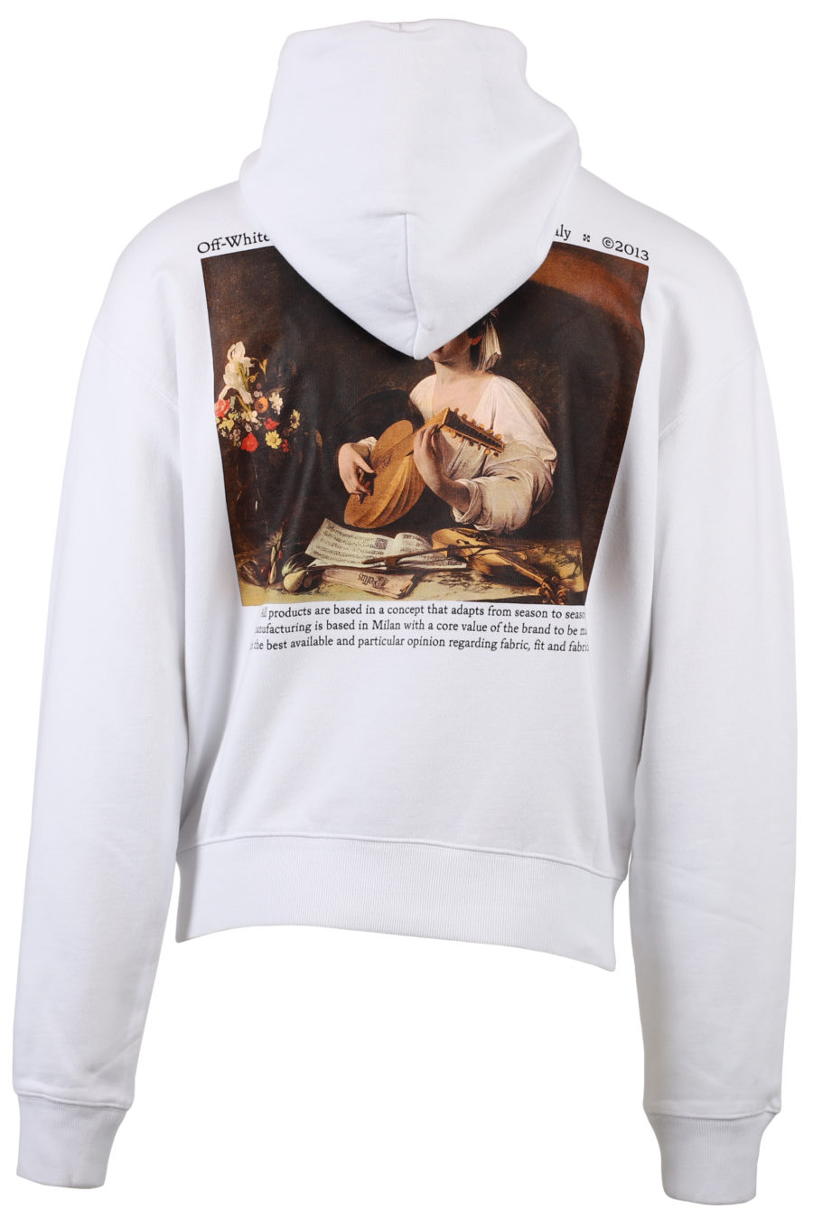 Sudadera blanca con capucha y estampado "Caravaggio" - IMG 1373