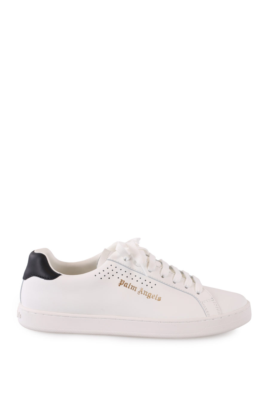 White trainers with gold logo - IMG 9049