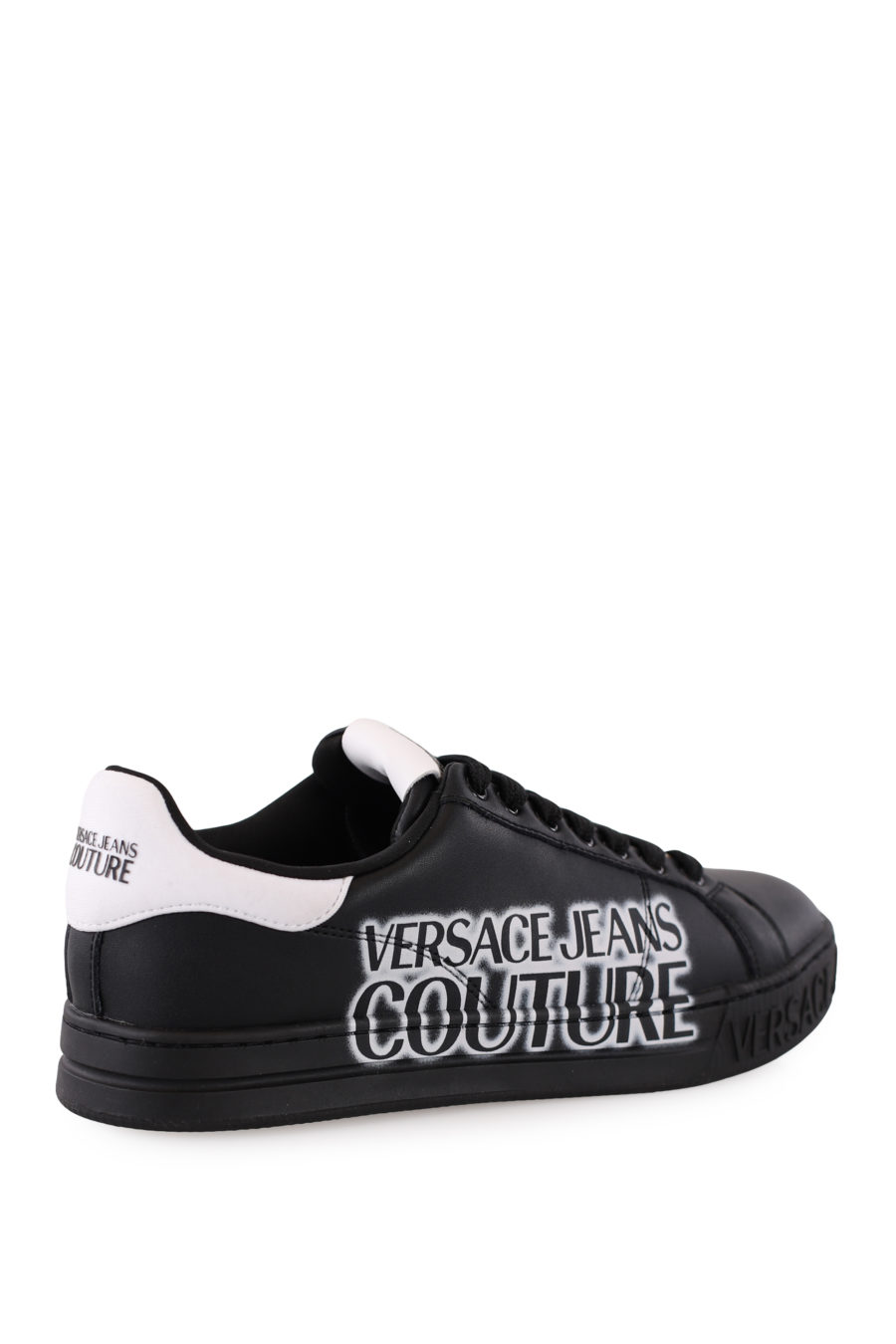Zapatillas negras "Court 88" con logotipo blanco - IMG 9064