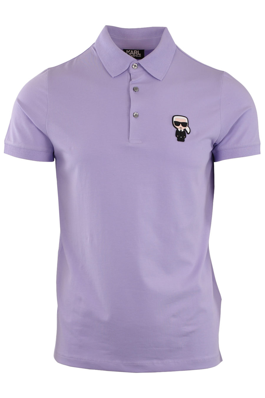 Polo violet avec logo "Karl" caoutchouté - IMG 9120
