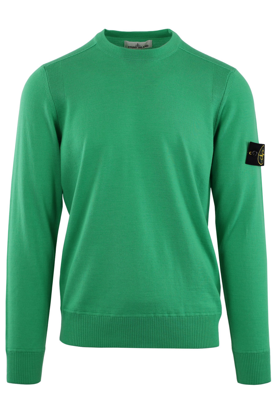 Jersey verde de lana con logo parche - IMG 9126