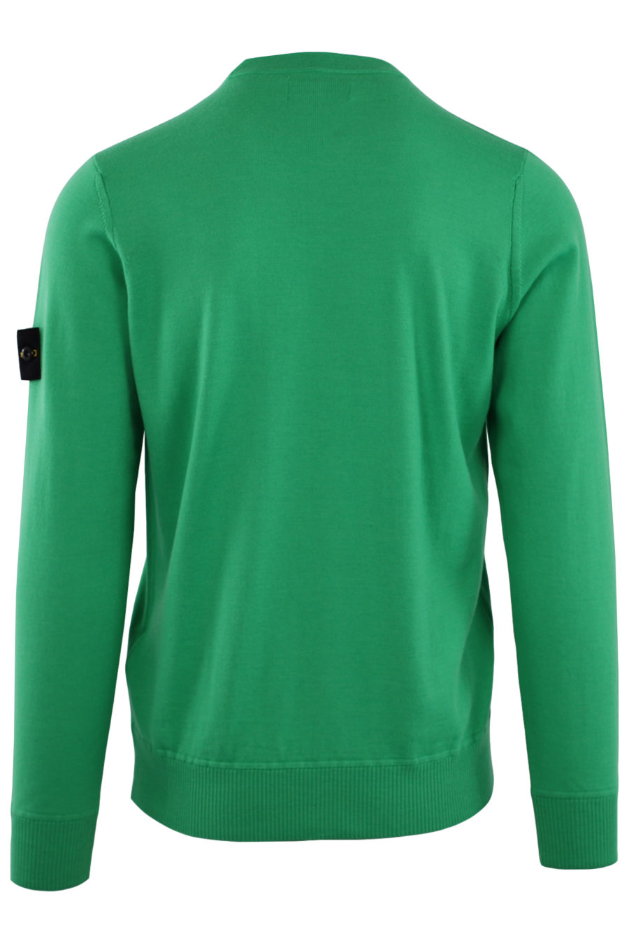 Jersey verde de lana con logo parche - IMG 9130