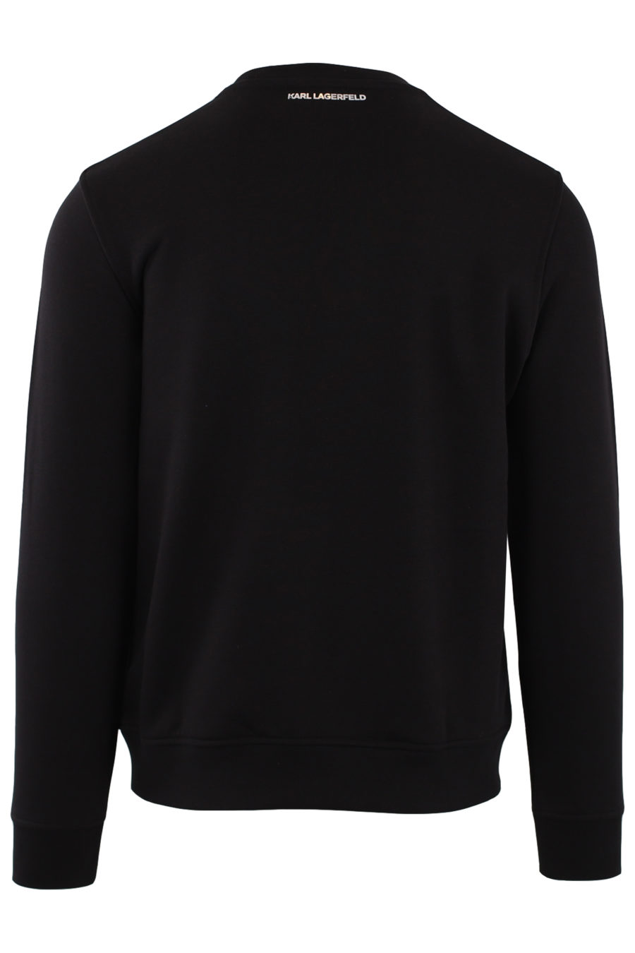 Black sweatshirt with embossed silver "Karl" - IMG 9140